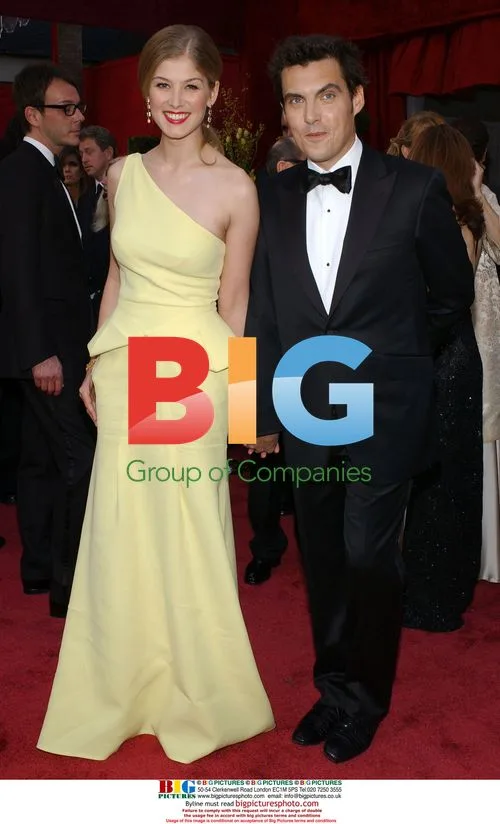 Rosamund Pike and Joe Wright at 80th Oscars