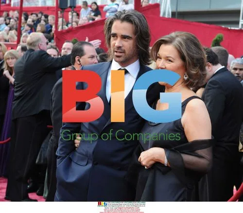 Colin Farrell and mother at 80th Oscars