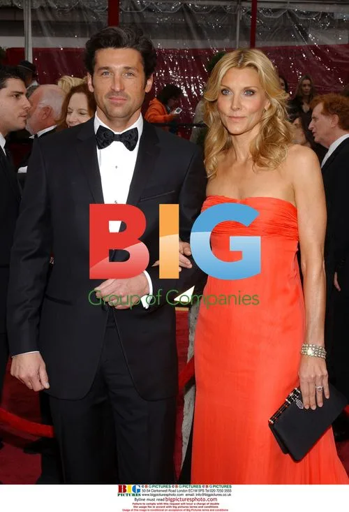 Patrick Dempsey and wife Jill Fink at 80th Oscars