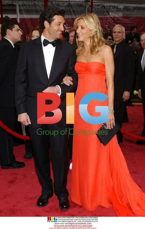 Patrick Dempsey and wife Jill Fink at the 80th Annual Academy Awards