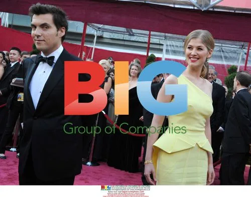 Rosamund Pike and Joe Wright at 80th Oscars