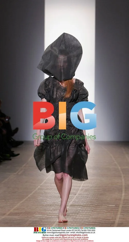 Model in Issey Miyake Outfit at Paris Fashion Week