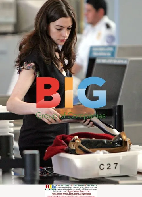 Anne Hathaway Departs LAX with Pup and Boyfriend