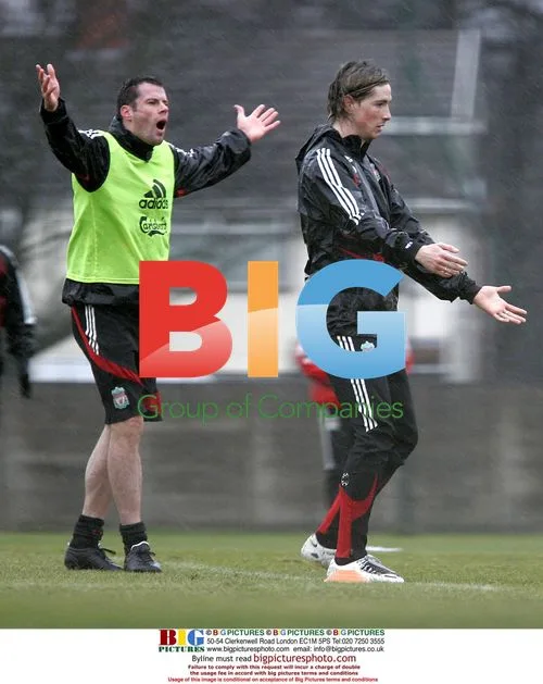 Liverpool FC Players Train in Liverpool