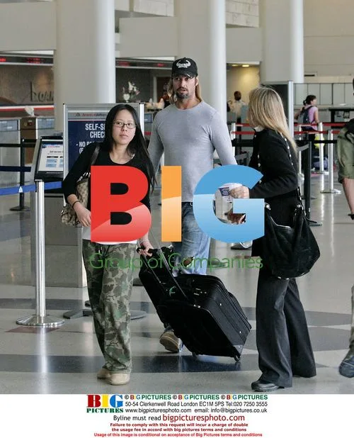 Josh Halloway and wife Yessica Kumala depart LAX