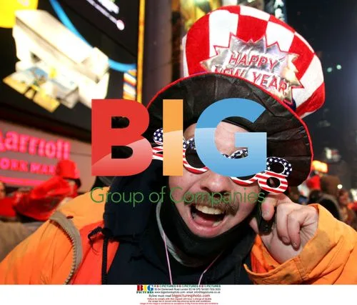Greg Packer celebrates New Year's Eve in Times Square