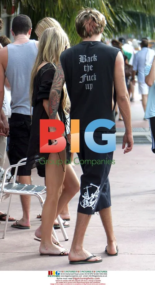 Sean Stewart and girlfriend on South Beach