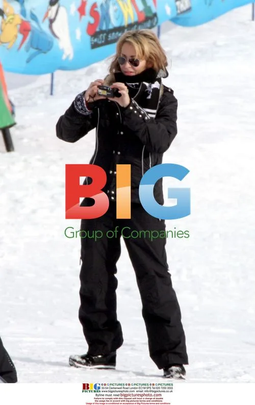 Liam Gallagher takes ski lessons in Switzerland