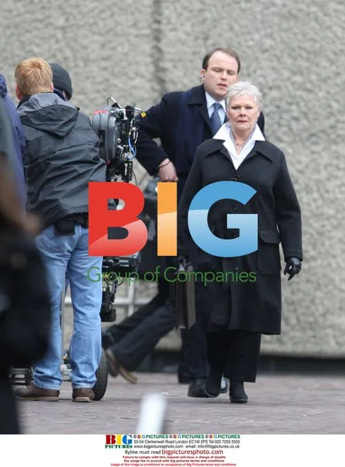 Judi Dench as 'M' on James Bond filmset
