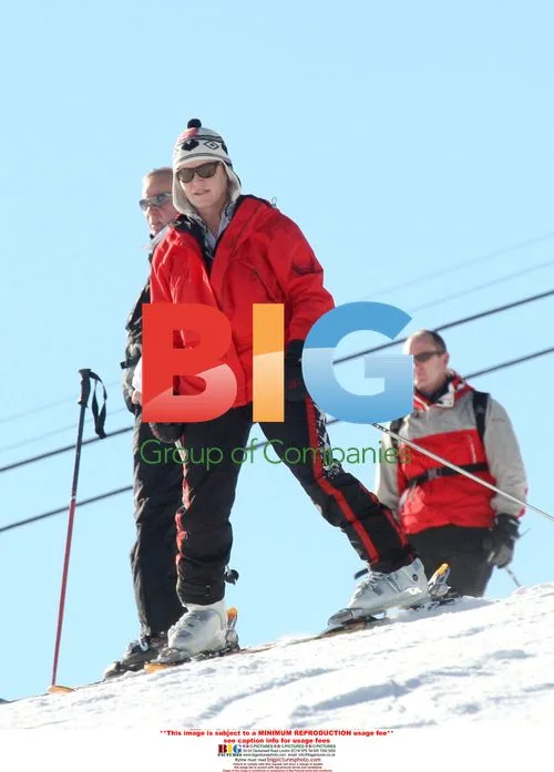 Sarah Ferguson and Paddy McNally skiing in Verbier