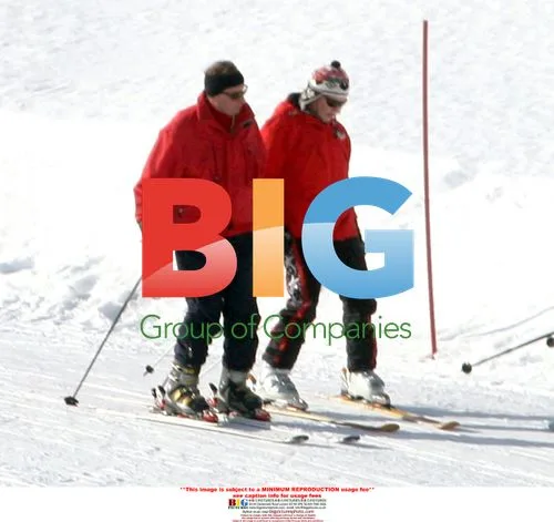 Sarah Ferguson and Paddy McNally skiing in Verbier