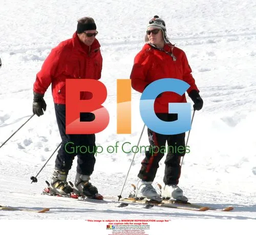 Sarah Ferguson and Paddy McNally on Skiing Holiday in Verbier