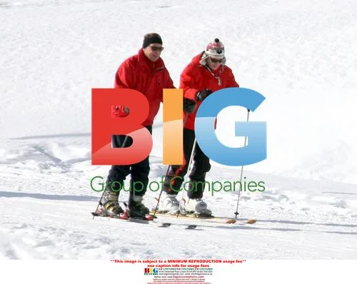 Sarah Ferguson and Paddy McNally ski in Verbier