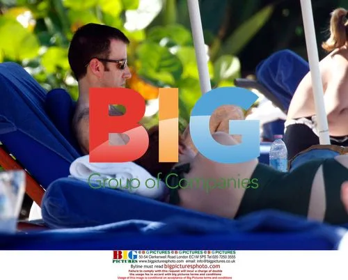 Anton Du Beke relaxes on Caribbean beach