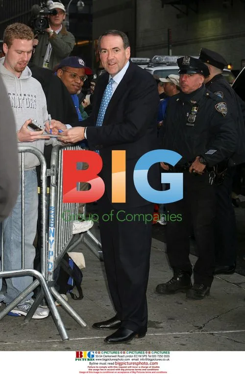 Mike Huckabee and Tom Hanks at Letterman