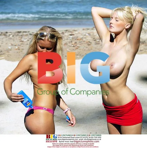 Models Anna Taverner and Michelle Marsh in South of France