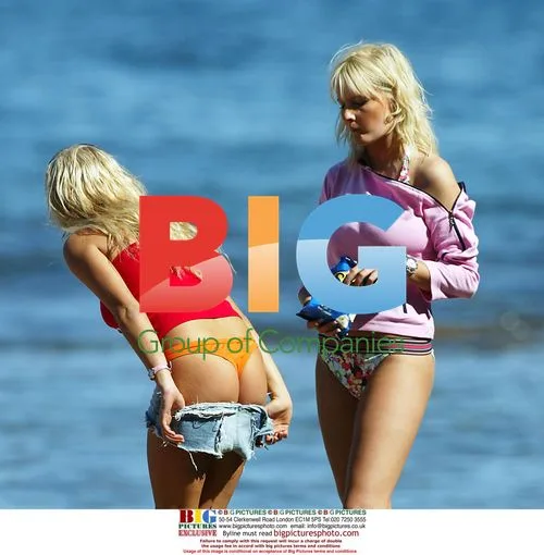 Models Anna Taverner and Michelle Marsh Relaxing on Holiday