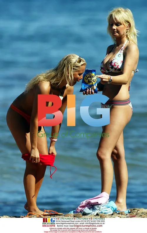 Models Anna Taverner and Michelle Marsh Relax in France