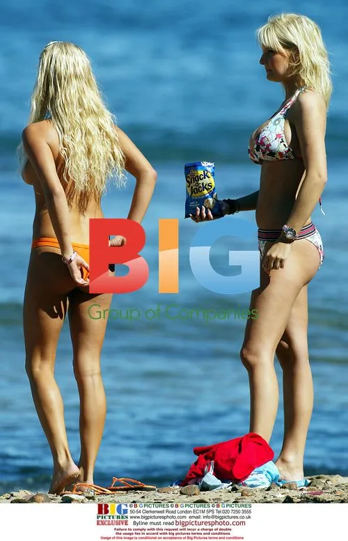 Models Anna Taverner and Michelle Marsh Relaxing in France
