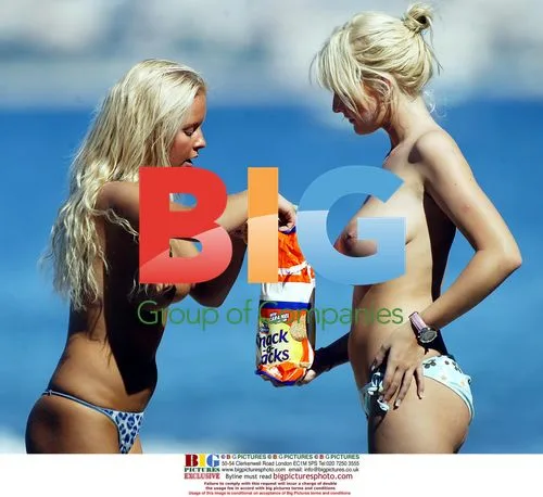 Models Anna Taverner and Michelle Marsh Relaxing in France