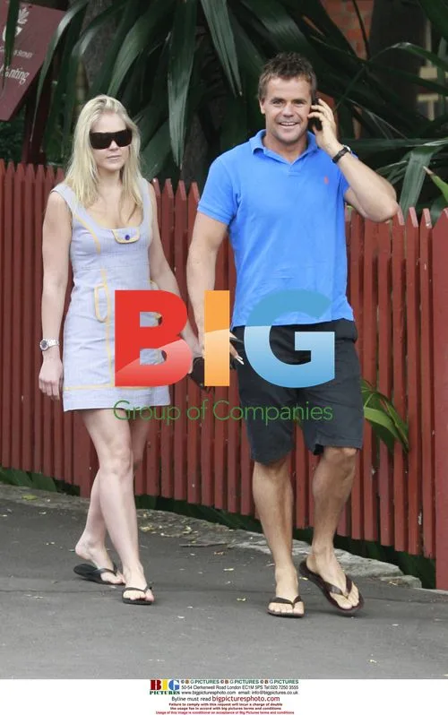 Angus Hawley with new partner at Sydney cafe