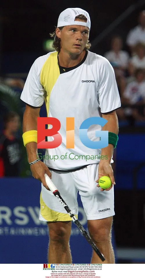 Peter Luczak playing at Hyundai Hopman Cup