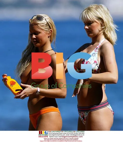 Models Anna Taverner and Michelle Marsh Relaxing in South of France