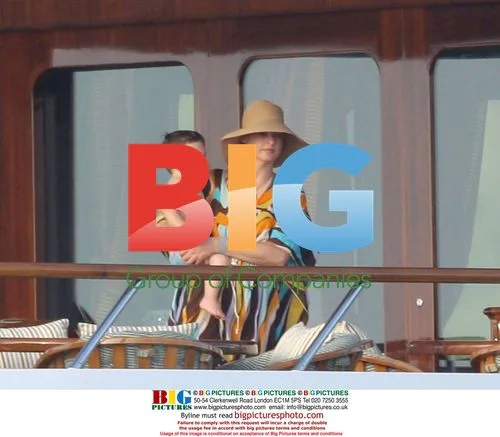 Linda Evangelista and family vacation in France