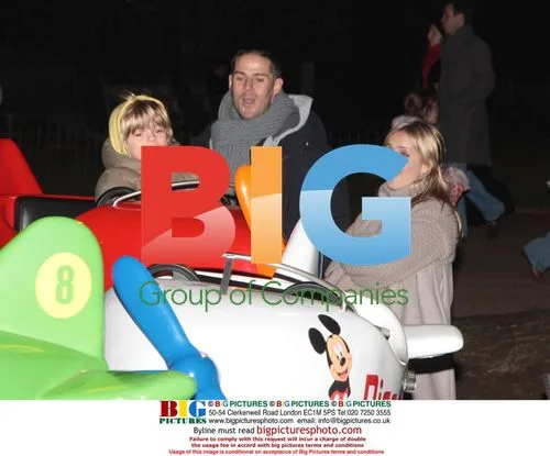 Footballer Jamie Redknapp and Family at Winter Wonderland