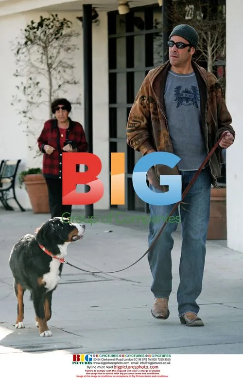 Brad Garrett walks his dog in Los Feliz