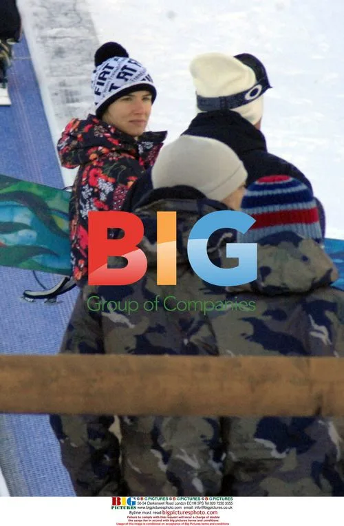 Juliette Lewis Snowboarding in Italy