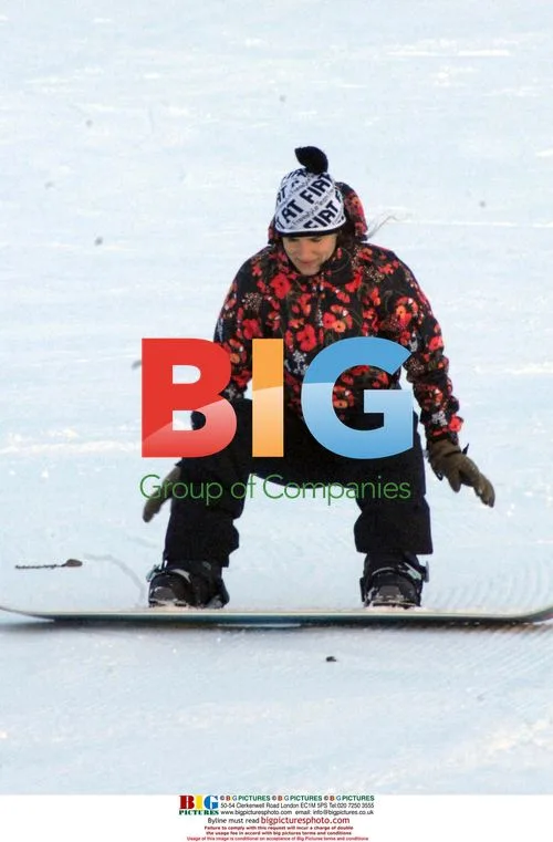 Juliette Lewis Snowboarding in Italy
