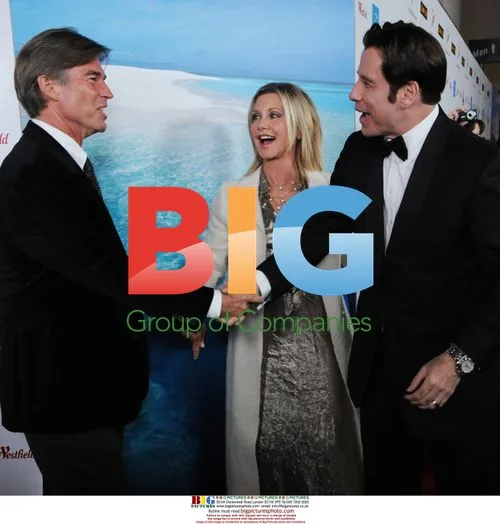 Olivia Newton-John, John Easterlang and John Travolta at G'Day USA Gala
