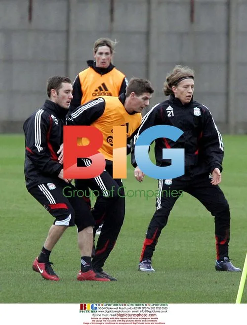 Liverpool Players Train Ahead of FA Cup Match