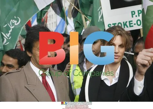 Jemima and Iran Khan attend protest in London