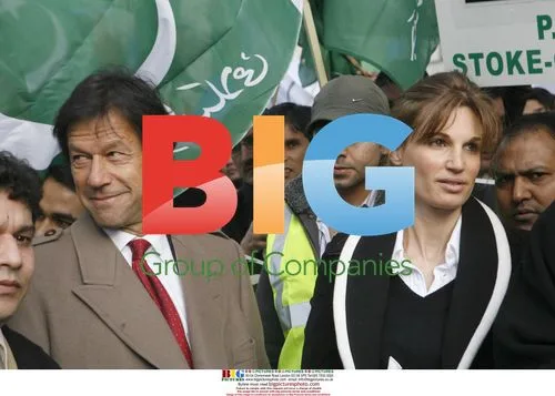 Jemima and Iran Khan at London protest
