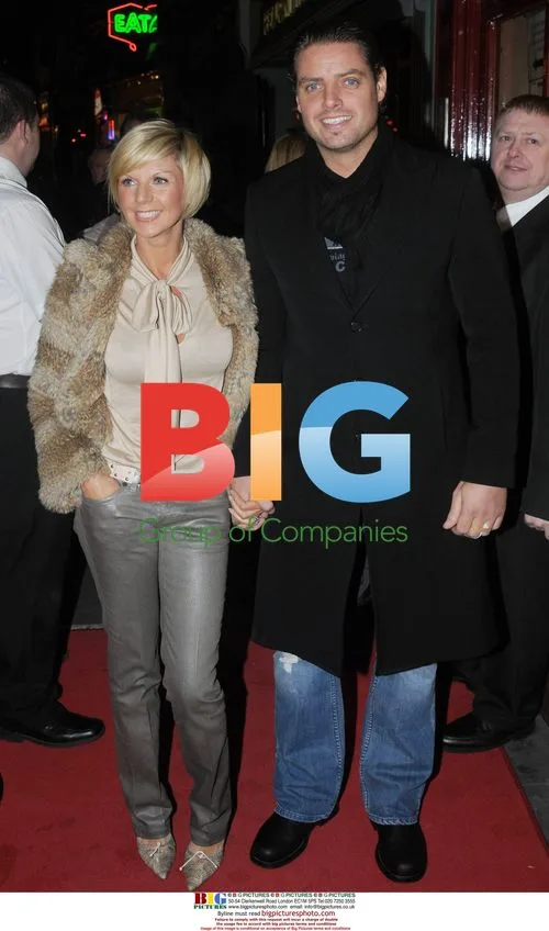 Keith Duffy with wife at Irish play opening