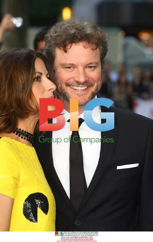 Colin Firth at "Mamma Mia!" premiere