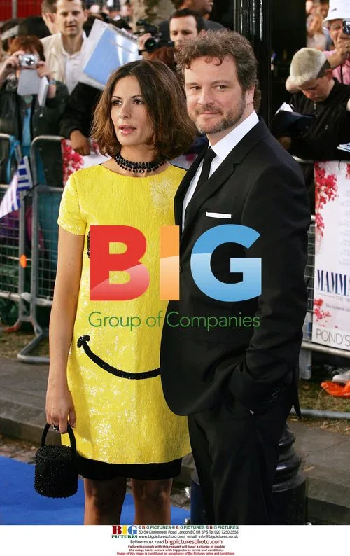 Colin Firth & Livia Giuggioli at 'Mamma Mia' Premiere