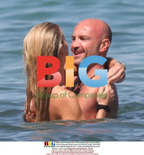 Franck Leboeuf with mystery blonde in Saint Tropez
