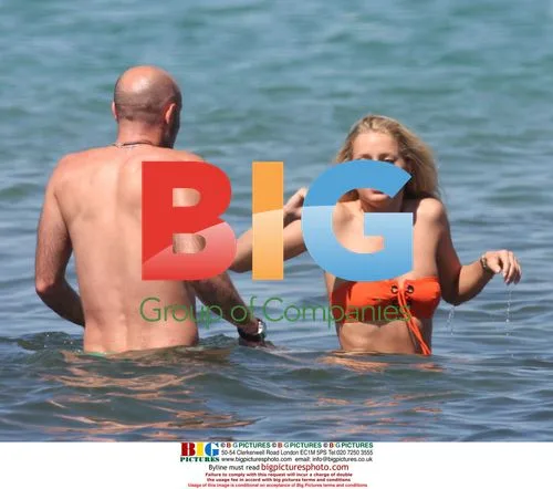 Franck Leboeuf with mystery blonde in Saint Tropez