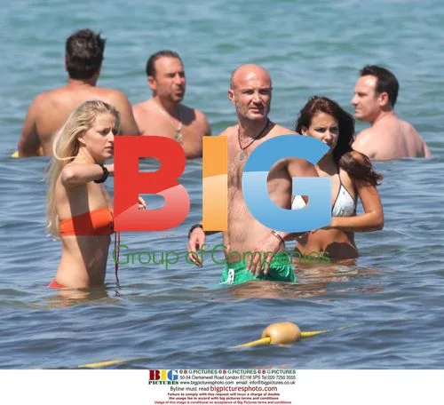 Franck Leboeuf and mystery blonde in Saint Tropez
