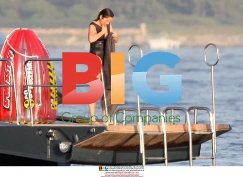 Cecilia Sarkozy and Husband on Yacht