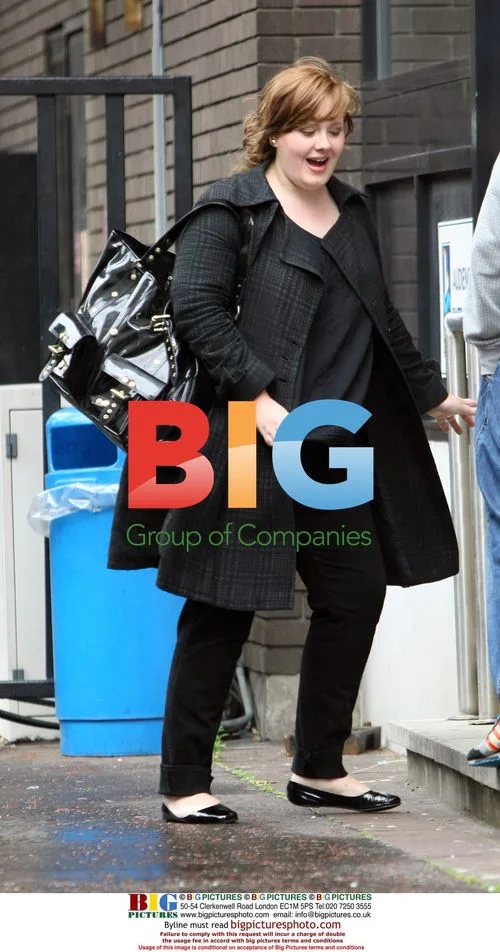 Adele leaves GMTV studios in London