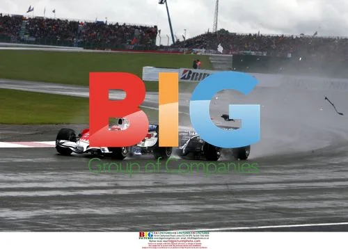 Collision between Timo Glock and Nico Rosberg at British GP