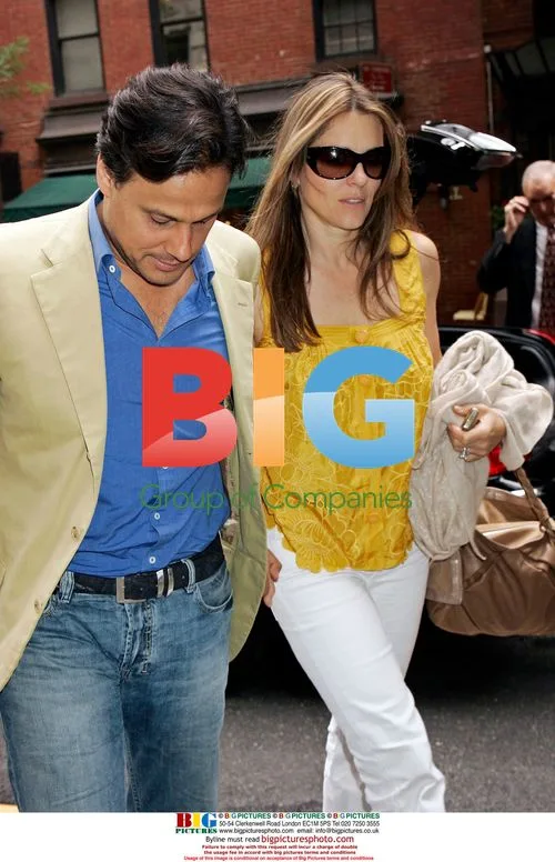 Elizabeth Hurley and Arun Nayar at JFK