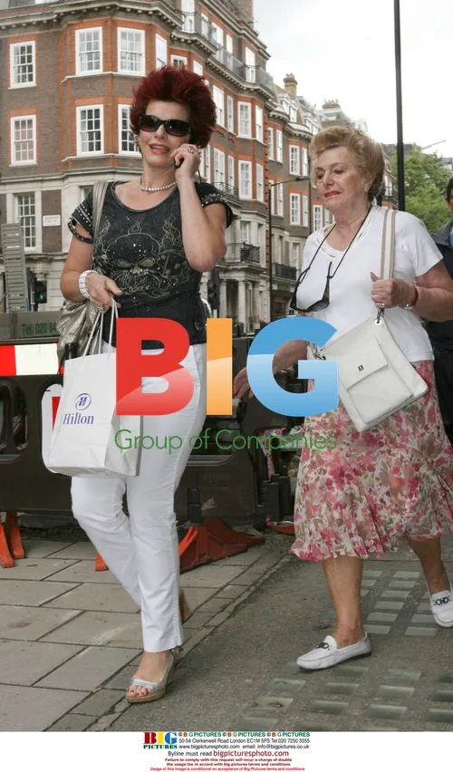 Rula Lenska out and about in London