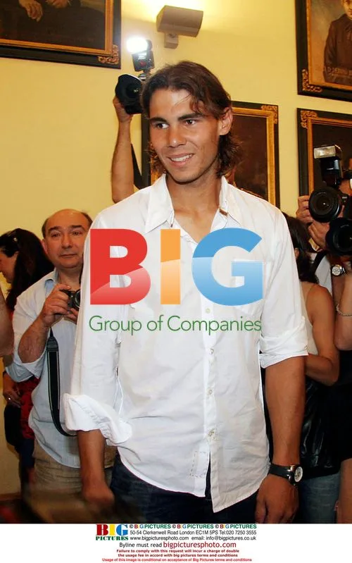 Rafael Nadal arrives home after Wimbledon win