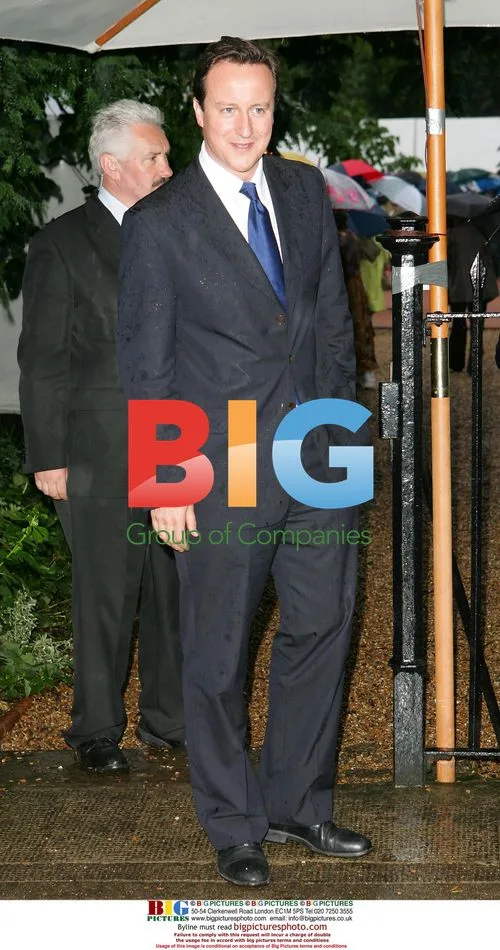 David Cameron at Sir David Frost's summer party