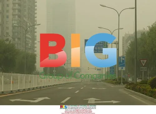 Heavy pollution in Beijing before 2008 Olympics